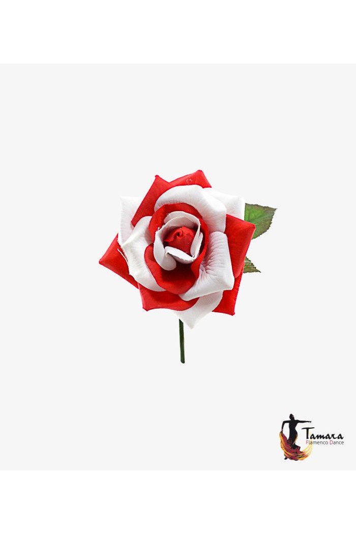 Fleurs de flamenco (pour cheveux) modèle Fleur Flamenca Bicolor - 10 cm Vert Andalousie