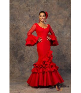 trajes de flamenca 2019 mujer - Aires de Feria - Vestido de gitana Macarena Rojo