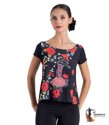 bodycamiseta flamenca mujer en stock - - T-shirt flamenca - Desing 22 Sleeves