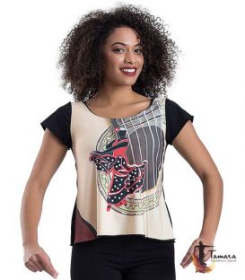 maillots bodys y tops de flamenco de mujer - - Camiseta flamenca - Diseño 11 Mangas