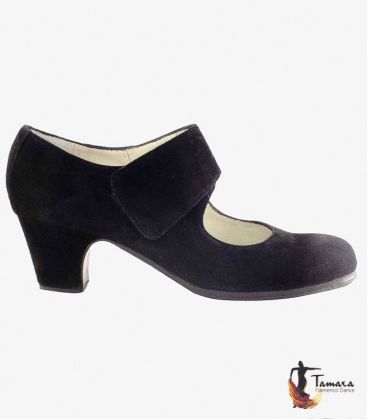 flamenco shoes professional for woman - Begoña Cervera - Velcro - Begoña Cervera leather suede