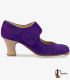 flamenco shoes professional for woman - Begoña Cervera - Velcro - Begoña Cervera leather suede