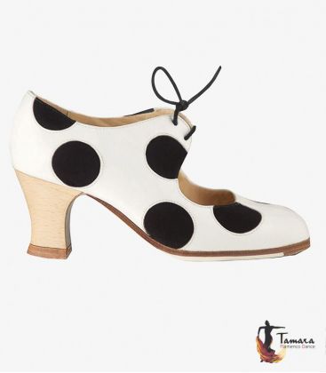 zapatos de flamenco profesionales en stock - Begoña Cervera - Cordonera Lunares zapato flamenco Begoña Cervera