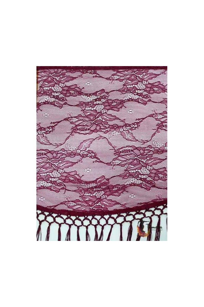 Châle foire uni/imprimé/lacé modèle Châle Femme - Dentelle Bleu canard