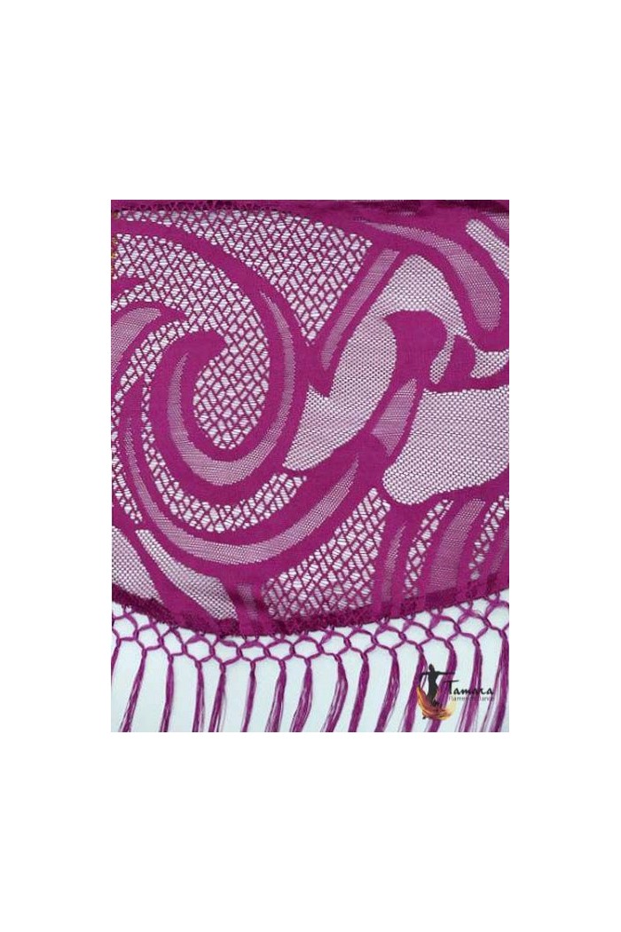 Châle foire uni/imprimé/lacé modèle Châle Femme - Dentelle Bleu canard