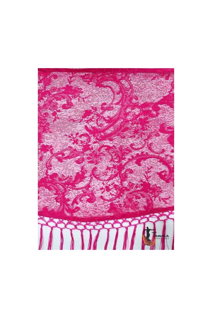 Châle foire uni/imprimé/lacé modèle Châle Femme - Dentelle Bleu canard