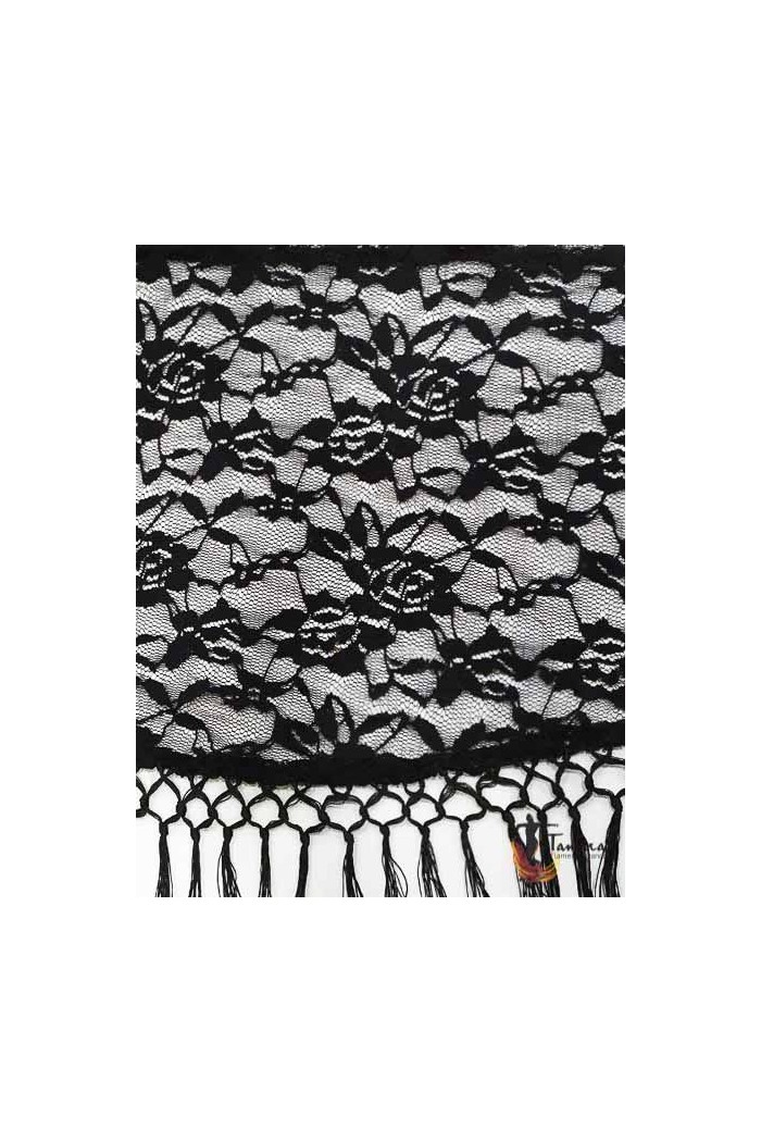 Châle foire uni/imprimé/lacé modèle Châle Femme - Dentelle Bleu canard