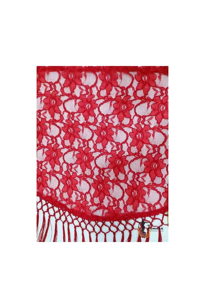 Châle foire uni/imprimé/lacé modèle Châle Femme - Dentelle Bleu canard