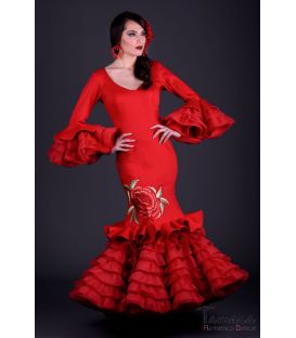 flamenco dresses woman in stock immediate shipping - Roal - Alhambra Embroidery - Size 38 (Burgundy)