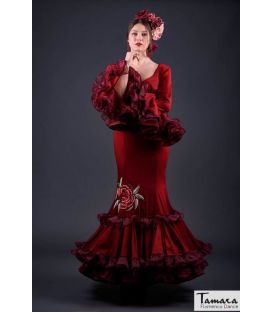 trajes de flamenca en stock envío inmediato - Vestido de flamenca TAMARA Flamenco - Talla 40 - Olimpia Burdeos (Igual foto)