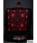 Manila Spring Shawl - Red Embroidered (In stock)