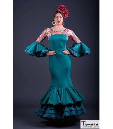 robes flamenco en stock livraison immédiate - Vestido de flamenca TAMARA Flamenco - Taille 40 - Jade (Identique à la photo)