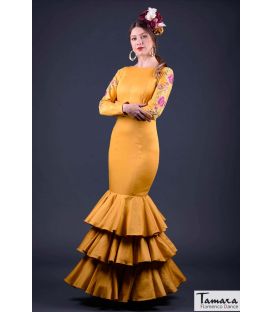 trajes de flamenca en stock envío inmediato - Vestido de flamenca TAMARA Flamenco - Talla 40 - Silvia Bordado Oro (Igual foto)