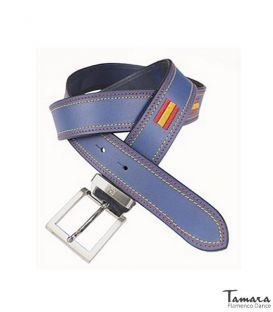 cinturones camperos - - Cinturon Bandera de España Chocolate