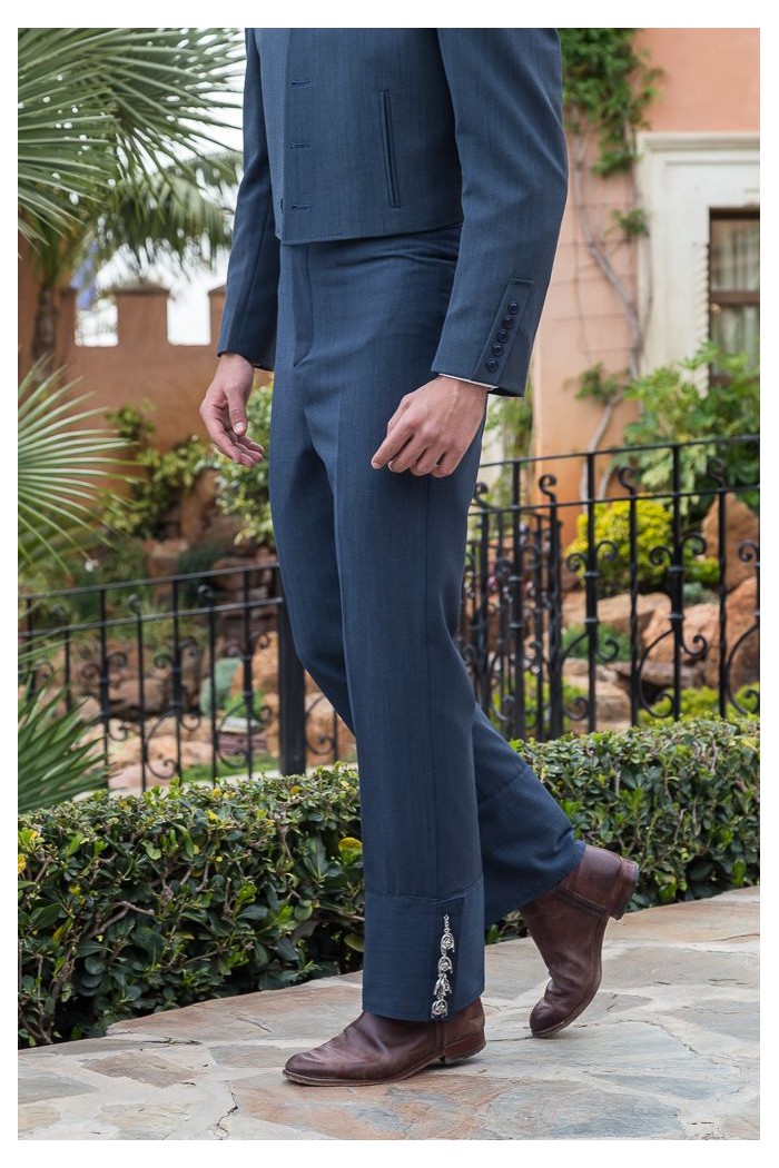  Andalusian costume Adults (Unisex) - BY ORDER model Alpaca wool Andalusian costume - Men Dark Blue 01 - Alpaca Lana