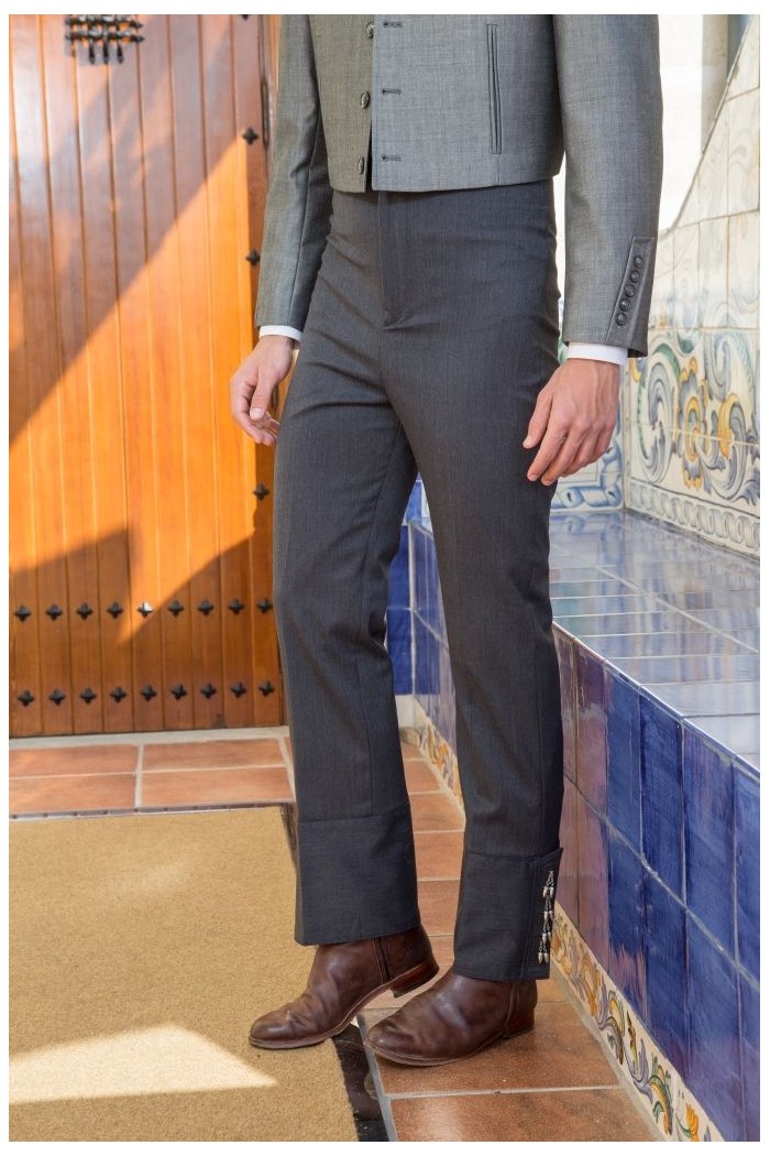 Combinaison Andalouse Adulte (Unisexe) - SUR DEMANDE modèle Fine Laine d'alpaga Andalousie costume - Homme Gris 03 - Alpaca Lana