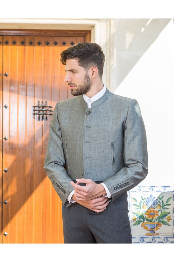 Combinaison Andalouse Adulte (Unisexe) - SUR DEMANDE modèle Fine Laine d'alpaga Andalousie costume - Homme Gris 03 - Alpaca Lana