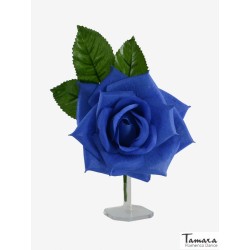 Flores de Flamenca modelo Flor Flamenca Linda - 10 cm Añil (Indigo)