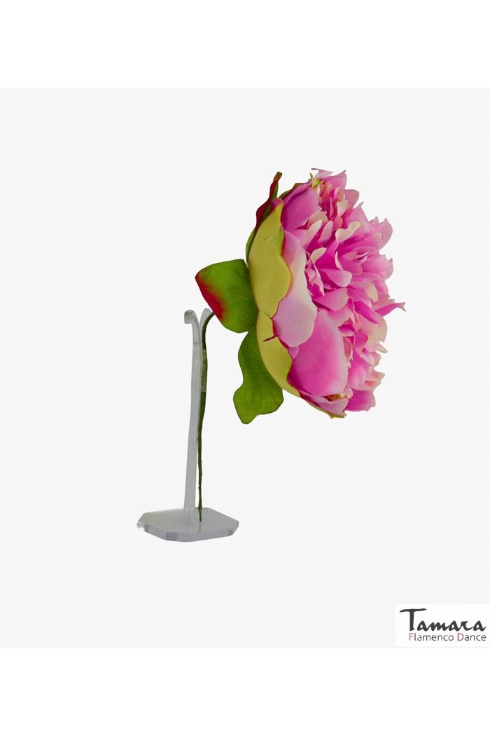 Fleurs de flamenco (pour cheveux) modèle Fleur Flamenca Pivoine - 12 cm Fushia