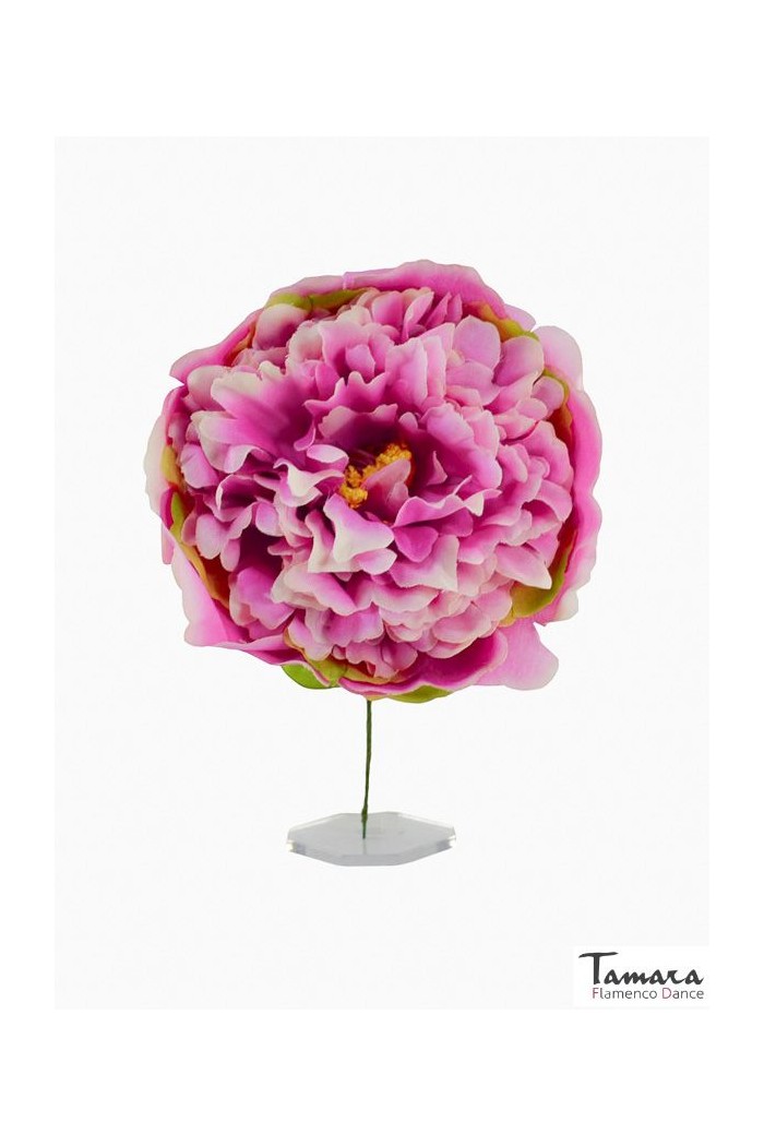 Fleurs de flamenco (pour cheveux) modèle Fleur Flamenca Pivoine - 12 cm rosa-marfil