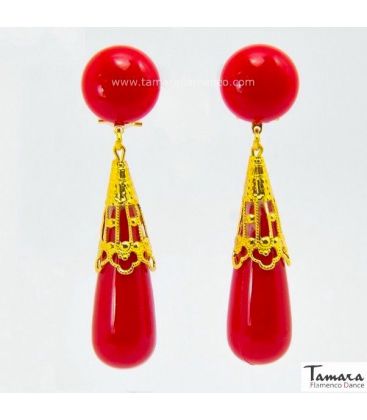 boucles d oreilles de flamenco en stock - - Boucles d'oreilles Flamenco - Corail ouvré