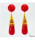 flamenco earrings - - Flamenco Earrings - Coral wrought