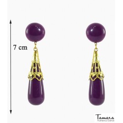 Boucles d'oreilles de flamenco modèle Boucles d'oreilles Flamenco - Corail ouvré Pistache