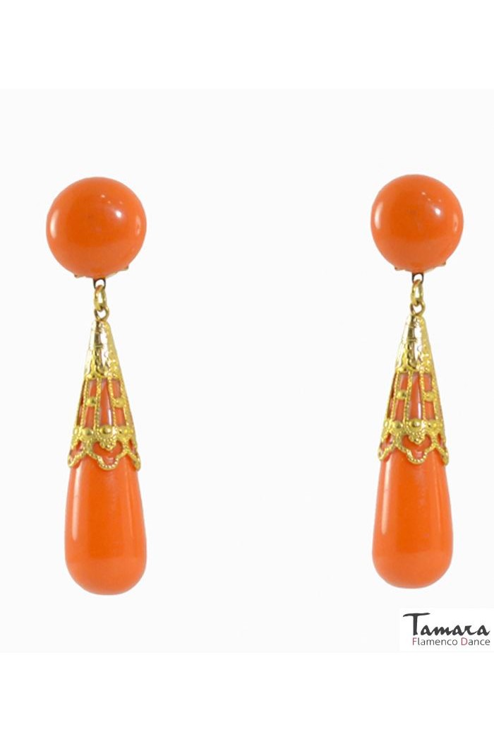 Boucles d'oreilles de flamenco modèle Boucles d'oreilles Flamenco - Corail ouvré Bleu (Aznar)