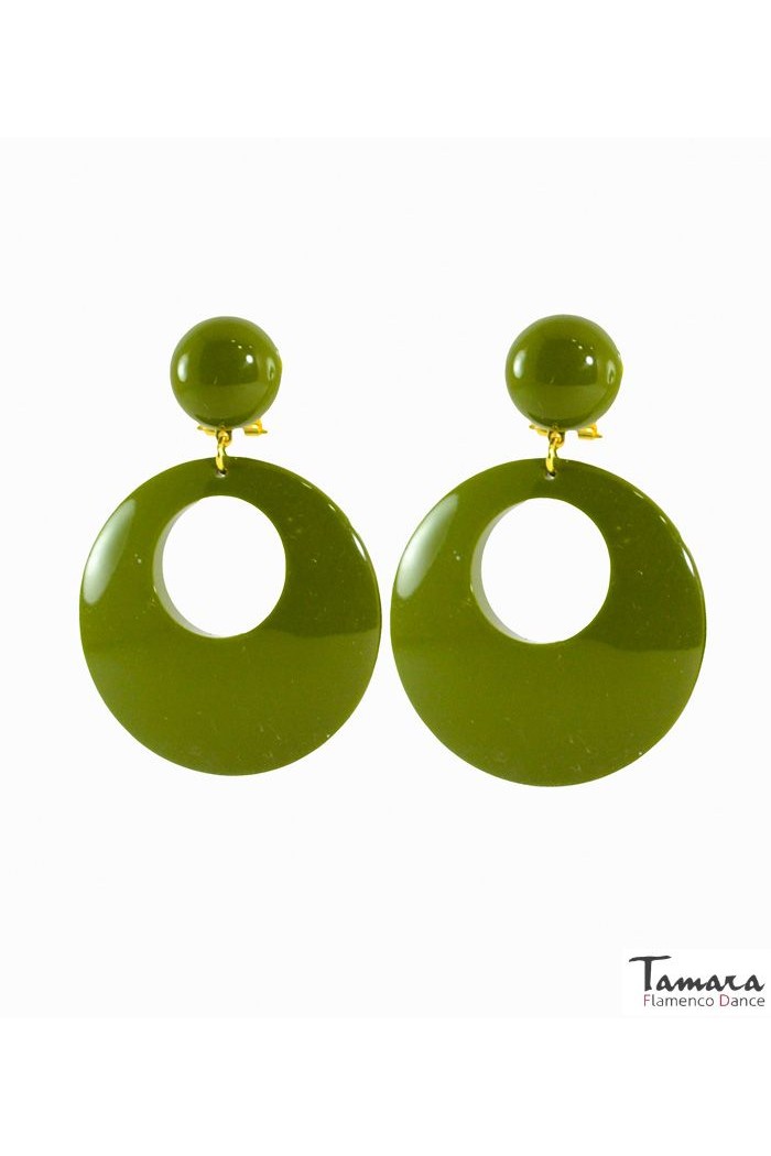 Boucles d'oreilles de flamenco modèle Boucles d'oreilles flamenco - Grandes pâtes Beige