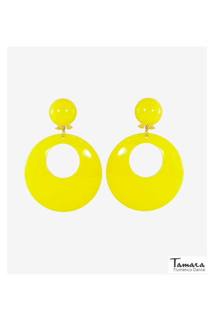 Boucles d'oreilles de flamenco modèle Boucles d'oreilles flamenco - Grandes pâtes Beige