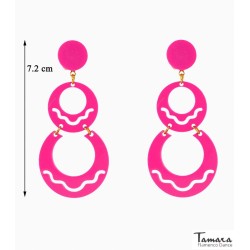 Boucles d'oreilles de flamenco modèle Boucles d'oreilles Flamencos Design 01 - Acétate Pistache