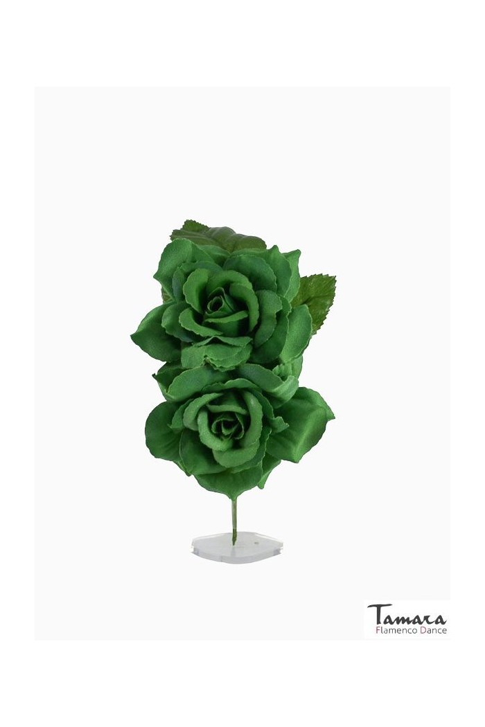 Fleurs de flamenco (pour cheveux) modèle Fleurs Flamenca Isabel - 8 cm Turquoise