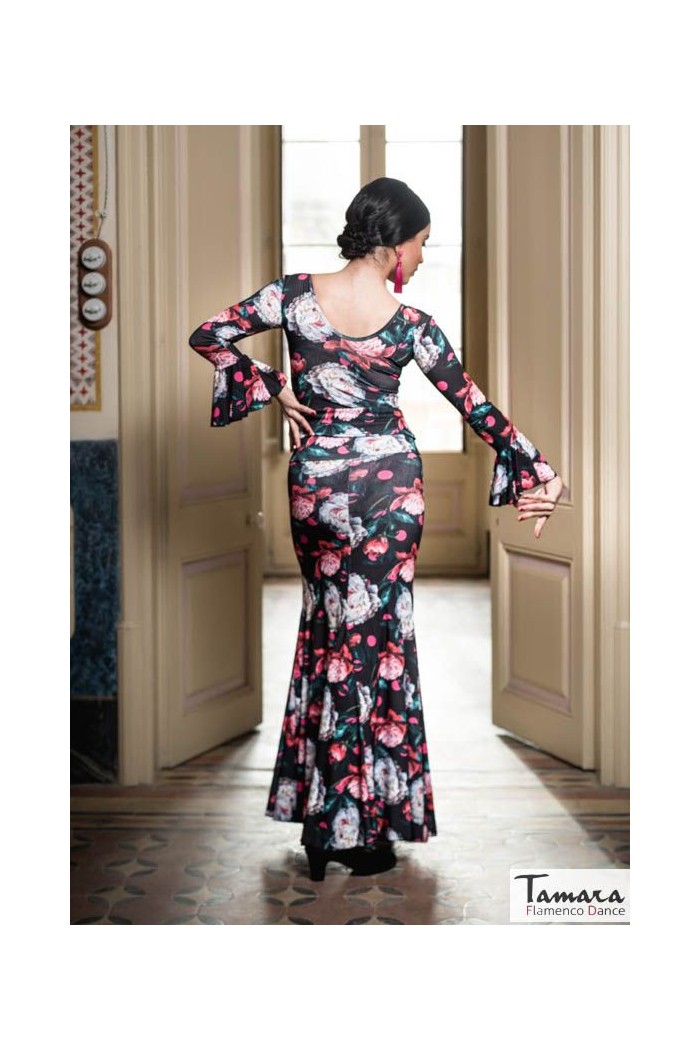 Body/Camiseta flamenca MUJER modelo Body Celia - Punto elástico Estampado Estampado rojo