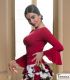 bodycamiseta flamenca mujer en stock - Maillots/Bodys/Camiseta/Top TAMARA Flamenco - Camiseta Almonteña - Punto elástico