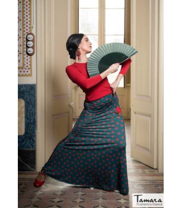 bodycamiseta flamenca mujer bajo pedido - Maillots/Bodys/Camiseta/Top TAMARA Flamenco - Camiseta Laurel - Punto elástico