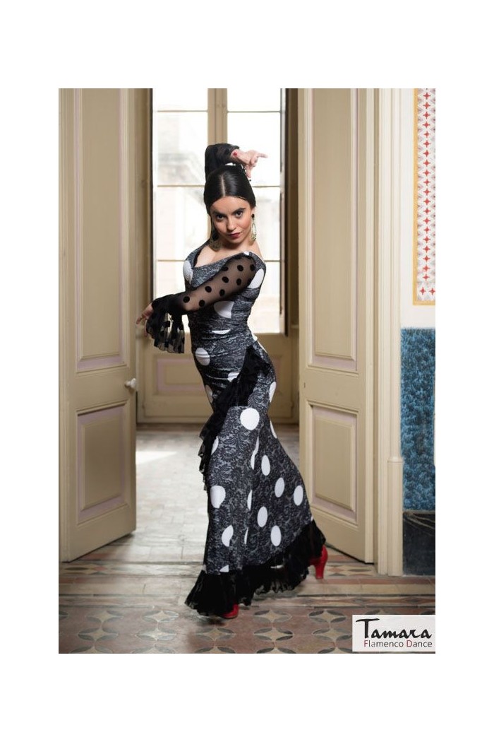 Maillot, body et haut de flamenco FEMME modèle Bofy flamenco Grifin - Tricot élastique Imprimé floral coloré