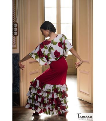 bodycamiseta flamenca mujer bajo pedido - Maillots/Bodys/Camiseta/Top TAMARA Flamenco - Top flamenco Tuna - Punto elástico