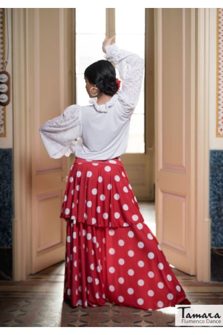 Body/Camiseta flamenca MUJER modelo Camisa flamenca Lomana - Punto elástico Blanco