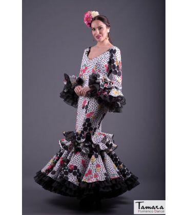 trajes de flamenca 2022 mujer - - Vestido de sevillanas Huelva Estampado