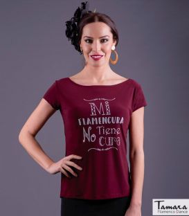 bodycamiseta flamenca mujer en stock - - Camiseta Mi flamencura no tiene cura - Plata