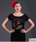 Camiseta flamenca Olé - Oro