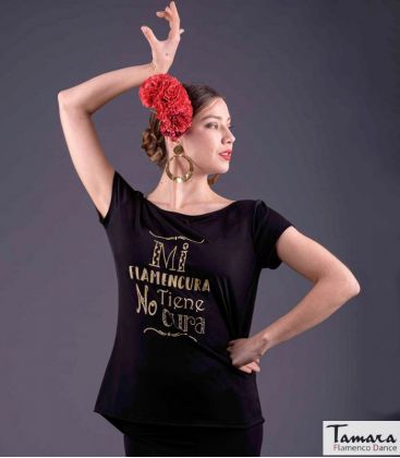 flamenco dance - - Flamenco T-shirt My flamencura has no cure - Gold