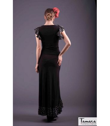 faldas flamencas mujer en stock - Falda Flamenca TAMARA Flamenco - Falda flamenco Lerele - Punto elastico y gasa Lunares blancos