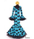 Flamenco dress Blue with black dots