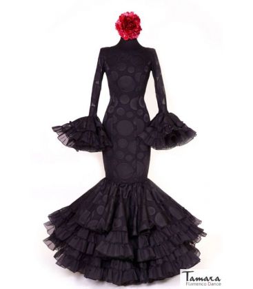 woman flamenco dresses 2022 - Aires de Feria - Flamenco dress Black polka dots