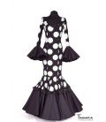 Flamenca dress Black with white dots