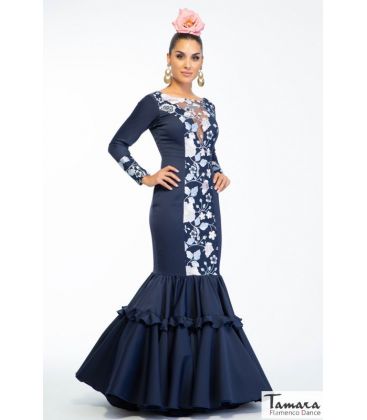 trajes de flamenca 2022 mujer - Aires de Feria - Traje de flamenca Amistad Azul