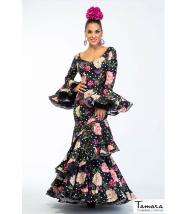 trajes de flamenca 2022 mujer - Aires de Feria - Traje de sevillanas Andaluza Negro