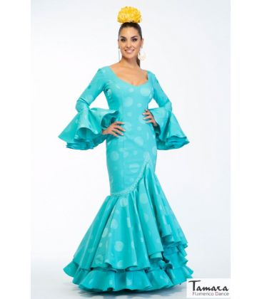 trajes de flamenca 2022 mujer - Aires de Feria - Vestido de flamenca Marina Lunares