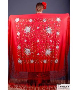 manila shawl in stock - - Manila Spring Shawl - Earth tones Embroidered
